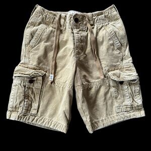 Vintage Y2K Abercrombie & fitch Heavy Cargo Shorts Beige Men Size 30
